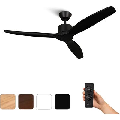Mellerware - Ventilador de Techo con Mando a Distancia Brizy!. 45 W. 6 Velocidades. Ultra silencioso. Función Verano-Invierno. Temporizador. 3 Aspas. 132 de Diámetro. Motor DC. Black Mellerware - Ventilador de Techo con Mando a Distancia Brizy!. 45 W. 6 Velocidades. Ultra silencioso. Función Verano-Invierno. Temporizador. 3 Aspas. 132 de Diámetro. Motor DC. Black