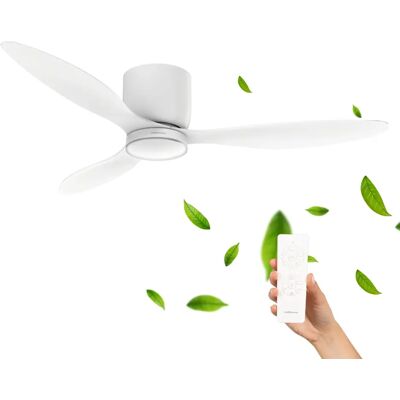 Mellerware - Ventilador de Techo Brizy Bright MINIMAL 40 W 6 Velocidades Ultra silencioso 3 Aspas 132 de Diámetro Mando a Distancia Función Verano-Invierno Temporizador LED Mellerware - Ventilador de Techo Brizy Bright MINIMAL 40 W 6 Velocidades Ultra silencioso 3 Aspas 132 de Diámetro Mando a Distancia Función Verano-Invierno Temporizador LED