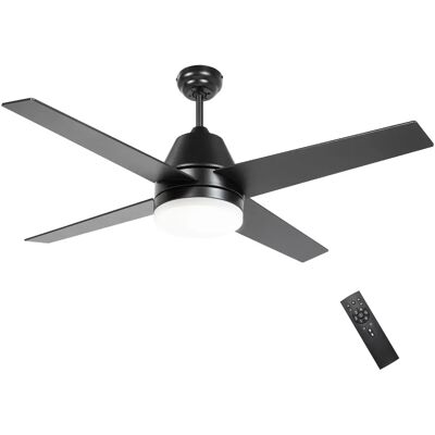 Ventilador de Techo Homcom Reversible 6 Velocidades Negro Ventilador de Techo Homcom Reversible 6 Velocidades Negro
