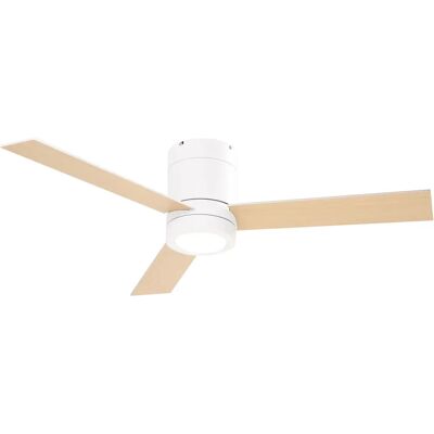 HOMCOM Ventilador de Techo 48W con Luz LED Mando a Distancia y 3 Aspas de Madera HOMCOM Ventilador de Techo 48W con Luz LED Mando a Distancia y 3 Aspas de Madera