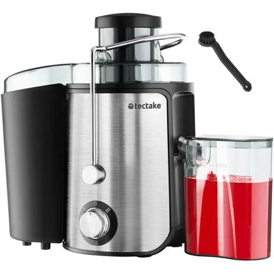 Tectake - Licuadora para verduras y frutas FRUFI, 500 ml de capacidad, 2 niveles de velocidad, Exprimidor eléctrico, 600 W, 220 - 240 V, Acero inoxidable, Extractor de zumos y jugos, Incluye cepillo Tectake - Licuadora para verduras y frutas FRUFI, 500 ml de capacidad, 2 niveles de velocidad, Exprimidor eléctrico, 600 W, 220 - 240 V, Acero inoxidable, Extractor de zumos y jugos, Incluye cepillo