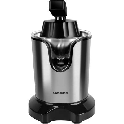 Exprimidor eléctrico de naranjas OstarkDom de 400 ml extractor de zumos licuadora batidora smoothies de acero inoxidable, embudo transparente, filtro de acero inoxidable, dos conos de prensa de Exprimidor eléctrico de naranjas OstarkDom de 400 ml extractor de zumos licuadora batidora smoothies de acero inoxidable, embudo transparente, filtro de acero inoxidable, dos conos de prensa de