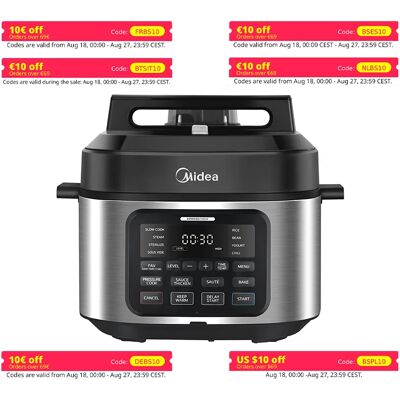 Midea - 9-en-1 6L - 12 funciones - Multi Cooker Midea - 9-en-1 6L - 12 funciones - Multi Cooker