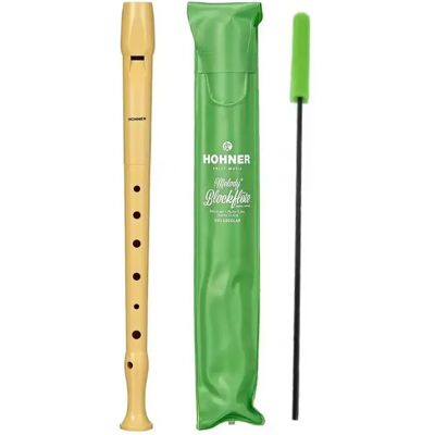 Ninguno HOHNER flauta Plástico con funda verde y limpiador. Instrumento musical Ninguno HOHNER flauta Plástico con funda verde y limpiador. Instrumento musical