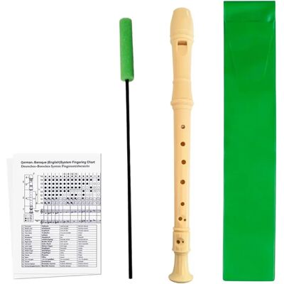 Ninguno MP- Flauta Dulce Soprano con Limpiador Flauta Escolar, Tabla de Dedos y Funda Flauta Escolar Tipo Estuche de Color Verde. Flauta Escolar Para Principiantes y Niños Ninguno MP- Flauta Dulce Soprano con Limpiador Flauta Escolar, Tabla de Dedos y Funda Flauta Escolar Tipo Estuche de Color Verde. Flauta Escolar Para Principiantes y Niños