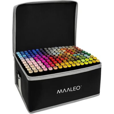 Ninguno Set de 168, 80 y 40 Rotuladores de Doble Punta MAALEO Marcadores Profesionales con Estuche Organizador Puntas Fina y Biselada Amplia Gama de Colores para Dibujo, Diseño, Bocetos y Lettering Ninguno Set de 168, 80 y 40 Rotuladores de Doble Punta MAALEO Marcadores Profesionales con Estuche Organizador Puntas Fina y Biselada Amplia Gama de Colores para Dibujo, Diseño, Bocetos y Lettering