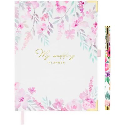 Ninguno Takenote - Diario Novia y bolígrafo azul a juego tinta negra, 256 hojas, marca paginas, hojas pintadas en acuarela, hojas de calidad, bolígrafo elegante con terminaciones doradas, ceremonia, Ninguno Takenote - Diario Novia y bolígrafo azul a juego tinta negra, 256 hojas, marca paginas, hojas pintadas en acuarela, hojas de calidad, bolígrafo elegante con terminaciones doradas, ceremonia,