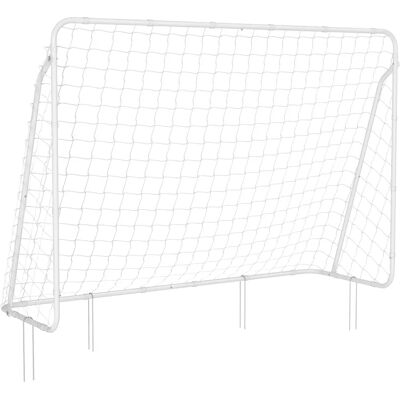 SONGMICS Portería de Fútbol Infantil, para Jardín, Patio, Parque, Playa, Tubo de Marco, Red de PE, 215 x 76 x 150 cm, Negro/Blanco SONGMICS Portería de Fútbol Infantil, para Jardín, Patio, Parque, Playa, Tubo de Marco, Red de PE, 215 x 76 x 150 cm, Negro/Blanco