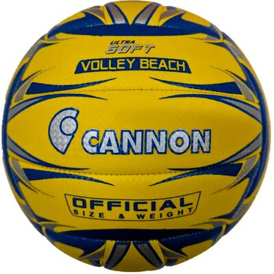 Cannon - Balón Voley Playa, Ultra Soft Touch, Suave, 18 Paneles, Color Amarillo y Azul Cannon - Balón Voley Playa, Ultra Soft Touch, Suave, 18 Paneles, Color Amarillo y Azul
