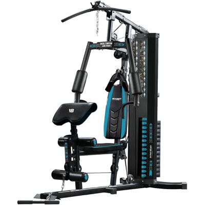 BEHUMAX - Máquina multifunción Multigym 400 PRO 63.4 kg de peso para entrenamiento completo en casa estructura acero BEHUMAX - Máquina multifunción Multigym 400 PRO 63.4 kg de peso para entrenamiento completo en casa estructura acero
