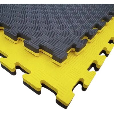 Fitness Tech Tatami Profesional Puzzle 100x100x2 cm Negro y Amarillo Suelo Fitness Tech Tatami Profesional Puzzle 100x100x2 cm Negro y Amarillo Suelo