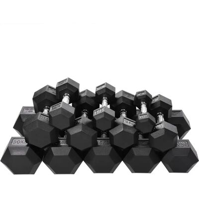 Fitness Tech Mancuernas hexagonales 2,5-40 kg / Set 2 Unidades Peso libre Fitness Tech Mancuernas hexagonales 2,5-40 kg / Set 2 Unidades Peso libre