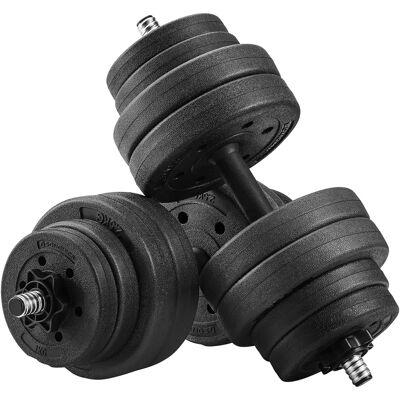 SONGMICS Mancuernas de Fitness, 30 kg, Pesas para Hombres, Cubierta de Plástico PE SONGMICS Mancuernas de Fitness, 30 kg, Pesas para Hombres, Cubierta de Plástico PE