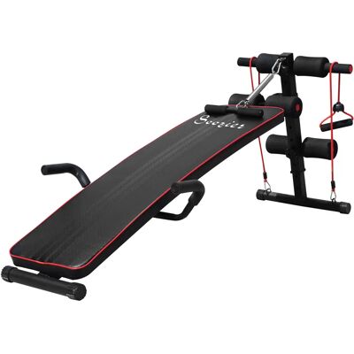 HOMCOM Banco de Abdominales Altura Ajustable Banco de Musculacion Multifuncional para Fitness Entrenamiento de Espalda HOMCOM Banco de Abdominales Altura Ajustable Banco de Musculacion Multifuncional para Fitness Entrenamiento de Espalda