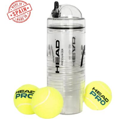 Presurizador de pelotas de tenis y pádel HEAD X3 (Sin Bomba de aire incluida) - Mantén y recupera la presión entre partidos, marca Head Presurizador de pelotas de tenis y pádel HEAD X3 (Sin Bomba de aire incluida) - Mantén y recupera la presión entre partidos, marca Head