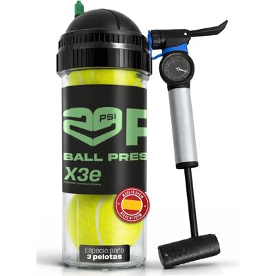 TUBOPLUS 29PSI X3e + bomba de aire de 22cm Presurizador de Pelotas de Tenis y Padel - Fácil de Usar TUBOPLUS 29PSI X3e + bomba de aire de 22cm Presurizador de Pelotas de Tenis y Padel - Fácil de Usar