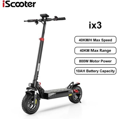ISCooter ix3 Scooter eléctrico plegable para adultos E-Scooter 40 KM/H Patinete eléctrico 800W patinetas 48V 10Ah Kickboard ISCooter ix3 Scooter eléctrico plegable para adultos E-Scooter 40 KM/H Patinete eléctrico 800W patinetas 48V 10Ah Kickboard