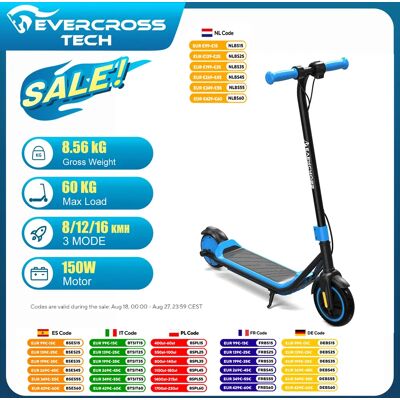 Patinete eléctrico E6 de Evercross Tech - Ligero para niños 6-12 Patinete eléctrico E6 de Evercross Tech - Ligero para niños 6-12