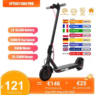 Nuevo 2025 AOVOPRO 31 KM/H adultos Scooter eléctrico 36V 350W 25/35KM de largo alcance 8,5 pulgadas doble freno plegable patinete eléctrico Nuevo 2025 AOVOPRO 31 KM/H adultos Scooter eléctrico 36V 350W 25/35KM de largo alcance 8,5 pulgadas doble freno plegable patinete eléctrico