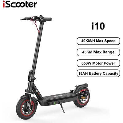 ISCooter i10 Scooter Eléctrico Plegable para Adultos E-Scooter 40 KM/H Patinete Eléctrico 650W Skateboards 36V 15Ah Kickboard ISCooter i10 Scooter Eléctrico Plegable para Adultos E-Scooter 40 KM/H Patinete Eléctrico 650W Skateboards 36V 15Ah Kickboard