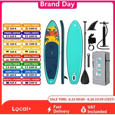 FunWater-tabla inflable de Stand Up Paddle, tabla de Paddling, tabla de Surf Sup, tabla de Paddle antideslizante para deportes acuáticos de 320-385CM FunWater-tabla inflable de Stand Up Paddle, tabla de Paddling, tabla de Surf Sup, tabla de Paddle antideslizante para deportes acuáticos de 320-385CM