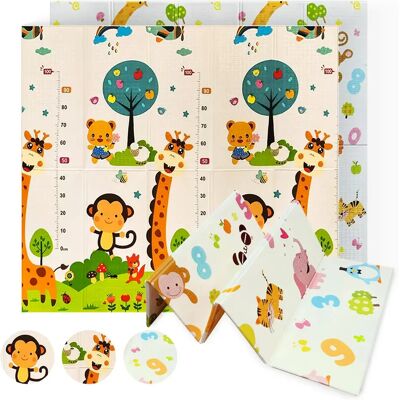 NONE JUPPLIES - Alfombra de Bebe para Suelo Acolchada - Tapete de Actividades para Bebe Plegable - Alfombra Infantil para Juegos Reversible y Antideslizante - Colchoneta de Juegos para Bebes NONE JUPPLIES - Alfombra de Bebe para Suelo Acolchada - Tapete de Actividades para Bebe Plegable - Alfombra Infantil para Juegos Reversible y Antideslizante - Colchoneta de Juegos para Bebes
