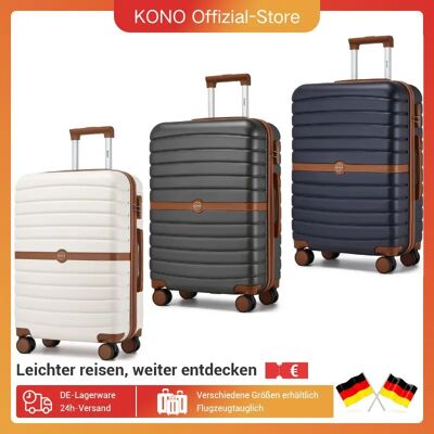 KONO Estuche rígido 55/66/76 cm ABS + maleta para PC Set con 360 ° Cerradura de combinación y rollo KONO Estuche rígido 55/66/76 cm ABS + maleta para PC Set con 360 ° Cerradura de combinación y rollo