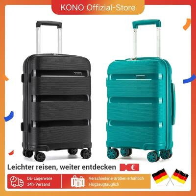 Estuche para maletero KONO 55/65/75 cm - Polipropileno ligero Estuche rígido con cerradura TSA de 4 rollos turquesa/negro Estuche para maletero KONO 55/65/75 cm - Polipropileno ligero Estuche rígido con cerradura TSA de 4 rollos turquesa/negro