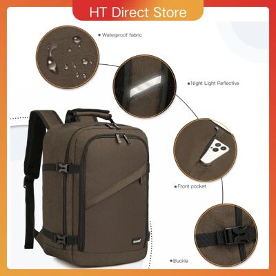 S/M/L Kono Bolsa de cabina minimalista, liviana, compatible con equipaje de mano Ryanair, mochila de viaje, 20L-38L S/M/L Kono Bolsa de cabina minimalista, liviana, compatible con equipaje de mano Ryanair, mochila de viaje, 20L-38L