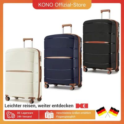 Maleta de equipaje de mano S/M/L KONO, polipropileno ligero, 4 ruedas giratorias, carrito rígido y cerradura TSA Maleta de equipaje de mano S/M/L KONO, polipropileno ligero, 4 ruedas giratorias, carrito rígido y cerradura TSA