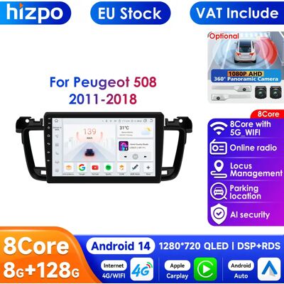 HIZPO Peugeot 508/508SW DSP Carplay - Unidad Multimedia para coche HIZPO Peugeot 508/508SW DSP Carplay - Unidad Multimedia para coche