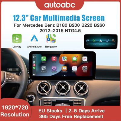 AUTOABC 12,3 Radio de coche para Mercedes Benz Clase B B180 B200 B220 B260 W245 W246 CarPlay Android Auto reproductor Multimedia pantalla táctil AUTOABC 12,3 Radio de coche para Mercedes Benz Clase B B180 B200 B220 B260 W245 W246 CarPlay Android Auto reproductor Multimedia pantalla táctil