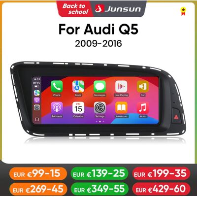 Junsun 8,8 pulgadas CarPlay para Apple Radio de coche Multimedia para Audi Q5 2009-2016 4G LTE WiFi Bluetooth inalámbrico Android Auto estéreo Junsun 8,8 pulgadas CarPlay para Apple Radio de coche Multimedia para Audi Q5 2009-2016 4G LTE WiFi Bluetooth inalámbrico Android Auto estéreo