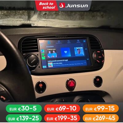 Junsun Android13 Radio De Coche Para fiat500 500C Abarth 2007-2015 Sistemas Inteligentes De Coche Para Apple Carplay FM GPS SWC BT stereo Junsun Android13 Radio De Coche Para fiat500 500C Abarth 2007-2015 Sistemas Inteligentes De Coche Para Apple Carplay FM GPS SWC BT stereo