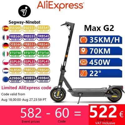 Ninebot by Segway Max NipSmart - Scooter eléctrico Ninebot by Segway Max NipSmart - Scooter eléctrico