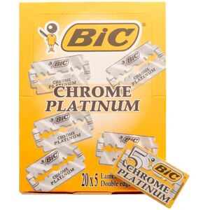 Ninguno BIC CHROME PLATINUM HOJA DE AFEITAR DOBELE FILO 20 X 5 BLADES CUCHILLAS BIC AFEITAR Ninguno BIC CHROME PLATINUM HOJA DE AFEITAR DOBELE FILO 20 X 5 BLADES CUCHILLAS BIC AFEITAR