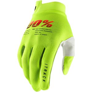 Guantes de motocross 100% - USA ITRACK verde fluo Talla: L Guantes de motocross 100% - USA ITRACK verde fluo Talla: L