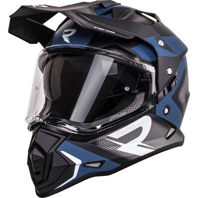 Endurohelm - Street Racer Tracker - Negro-Azul - Helmet Endurohelm - Street Racer Tracker - Negro-Azul - Helmet