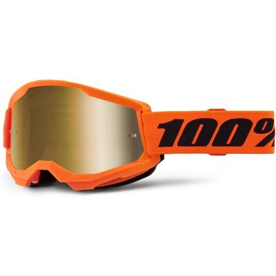 Gafas motocross 100% STRATA 2 Nuevo naranja (plexi dorado) Gafas motocross 100% STRATA 2 Nuevo naranja (plexi dorado)