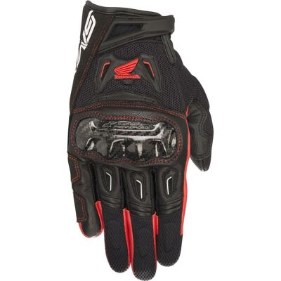 Alpinestars SMX-2 Air Carbon Guantes de moto Honda Colección Negro y Rojo Talla: S Alpinestars SMX-2 Air Carbon Guantes de moto Honda Colección Negro y Rojo Talla: S