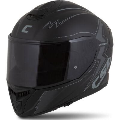 Casco de moto integral Cassida Integral GT 2.1 Flash Negro-Gris Talla: XS Casco de moto integral Cassida Integral GT 2.1 Flash Negro-Gris Talla: XS