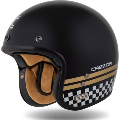 Casco Jet Cassida Eso Forty Nine Negro Perla-Oro-Gris Talla: L Casco Jet Cassida Eso Forty Nine Negro Perla-Oro-Gris Talla: L