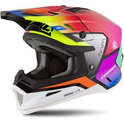 Casco motocross Cassida Cross Cup 2 Napa perla multicolor infantil Talla: S Casco motocross Cassida Cross Cup 2 Napa perla multicolor infantil Talla: S
