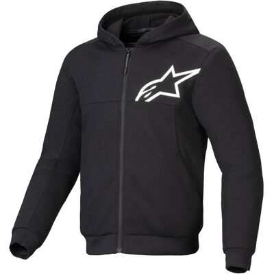 Sudadera de moto Alpinestars Chrome V2 Sport negra y blanca Talla: S Sudadera de moto Alpinestars Chrome V2 Sport negra y blanca Talla: S