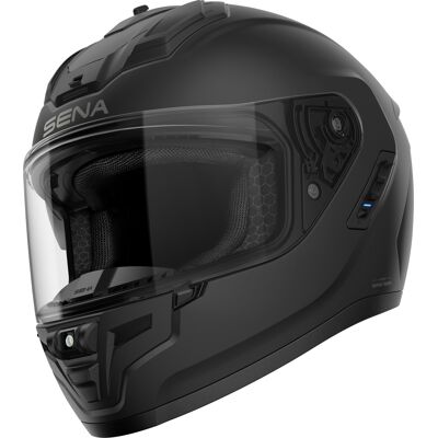 Casco integral para motocicleta SENA Phantom con auriculares de malla, negro mate Talla: L Casco integral para motocicleta SENA Phantom con auriculares de malla, negro mate Talla: L