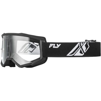 Gafas de motocross para niños FLY Racing Focus en blanco y negro con plexiglás transparente Gafas de motocross para niños FLY Racing Focus en blanco y negro con plexiglás transparente