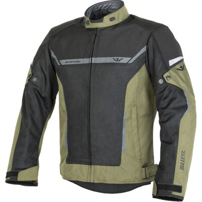 Chaqueta de moto Ayrton Bullet II Flow verde oscuro-gris-negro Talla: 4XL Chaqueta de moto Ayrton Bullet II Flow verde oscuro-gris-negro Talla: 4XL
