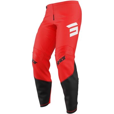 Pantalones de motocross Shot Draw Private rojos Talla: 28 Pantalones de motocross Shot Draw Private rojos Talla: 28
