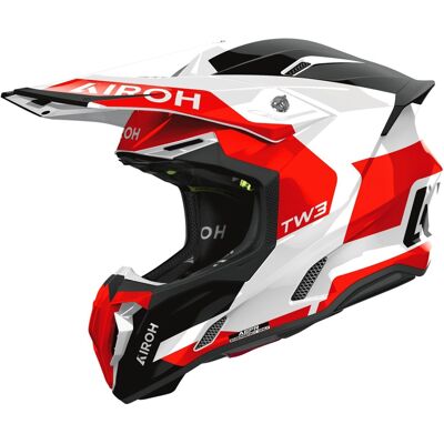 Casco de motocross Airoh Twist 3 Fancy rojo brillante Talla: XL Casco de motocross Airoh Twist 3 Fancy rojo brillante Talla: XL