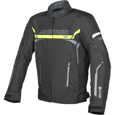 Chaqueta de moto Ayrton Bullet II negra-amarilla fluorescente-gris Talla: 3XL Chaqueta de moto Ayrton Bullet II negra-amarilla fluorescente-gris Talla: 3XL